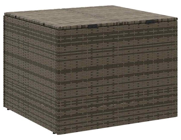 Szürke polyrattan kerti tárolóláda 291 L