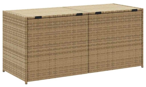 Vegyes bézs polyrattan kerti tárolóláda 283 L