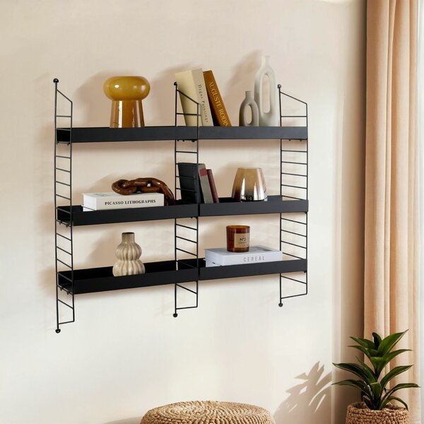 Hanah Home Wall Shelf Black Cm-068