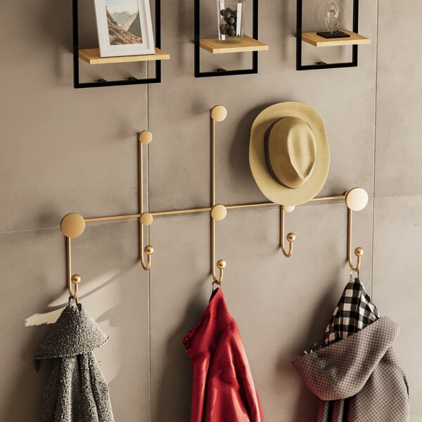 Wallity Metal Wall Hook Gold Iyon-A