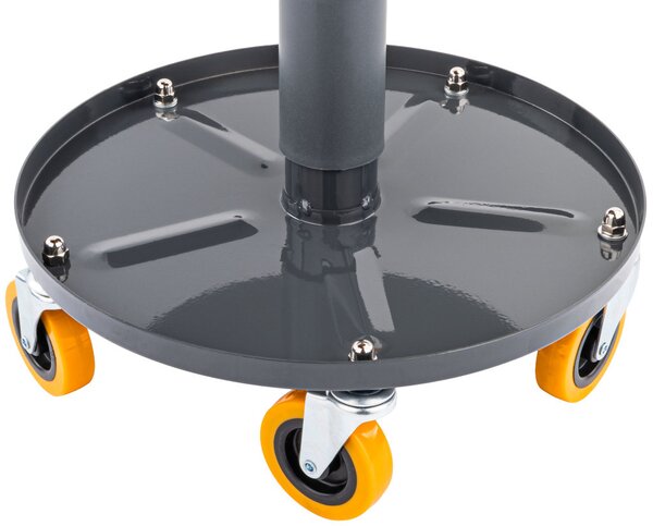 Powermat Teleszkópos Műhelyszék – 150kg teherbírás, 400-520mm – Gurulós kivitel (PM1455)