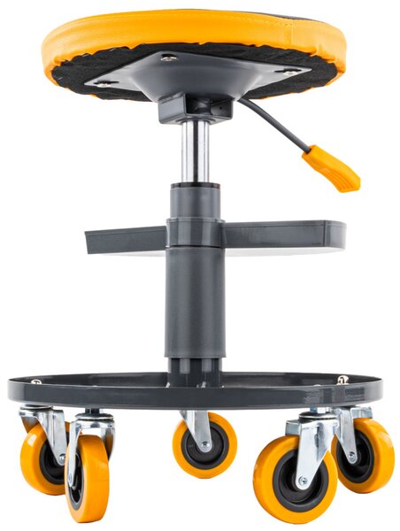 Powermat Teleszkópos Műhelyszék – 150kg teherbírás, 400-520mm – Gurulós kivitel (PM1455)