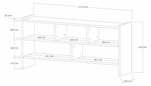 Hanah Home TV Stand Atlantic Pine Pera