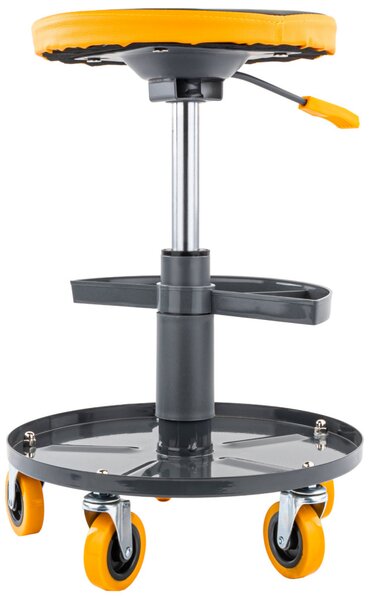 Powermat Teleszkópos Műhelyszék – 150kg teherbírás, 400-520mm – Gurulós kivitel (PM1455)