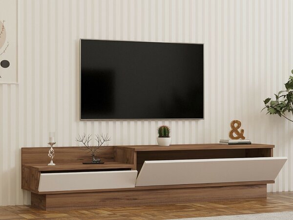 Hanah Home TV Stand Atlantic Pine White Barko