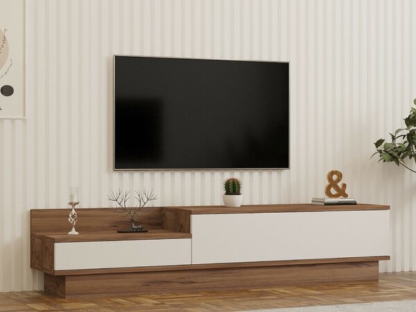 Hanah Home TV Stand Atlantic Pine White Barko