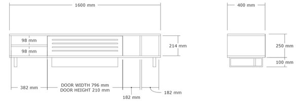 Hanah Home TV állvány Travertin Safir - Travertin