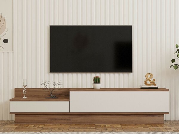 Hanah Home TV Stand Atlantic Pine White Barko