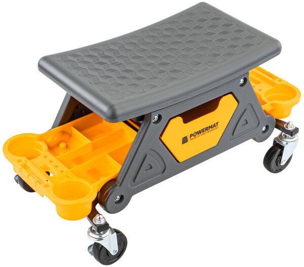 Powermat Műhelyszék – 200 kg teherbírás, 3 szerszámtálca – Gurulós kivitel (PM-SWA-200T)