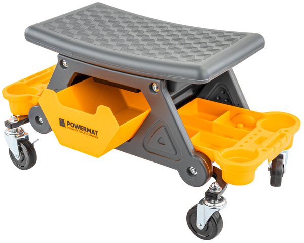 Powermat Műhelyszék – 200 kg teherbírás, 3 szerszámtálca – Gurulós kivitel (PM-SWA-200T)