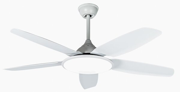Divian LED mennyezeti ventilátor, fehér, DC, csendes, CCT – Lucande Lucande, Divian, Fehér, Nappali, Fém, Modern