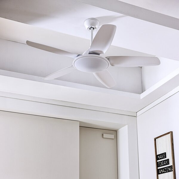 Divian LED mennyezeti ventilátor, fehér, DC, csendes, CCT – Lucande Lucande, Divian, Fehér, Nappali, Fém, Modern
