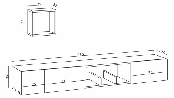 Hanah Home TV Unit Sapphire Oak Avior
