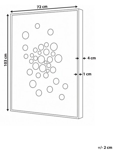 Fali Dekoráció BANTRY 103 cm Fehér