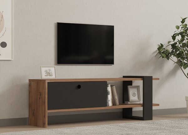 Hanah Home Ova TV állvány, tölgy, antracit