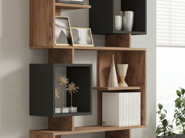 Hanah Home könyvespolc Atlantic Pine Antracit Icardi - Atlantic Pine, Antracit