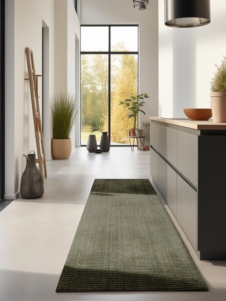 Khaki juta futószőnyeg 80x200 cm Bouclé – Hanse Home