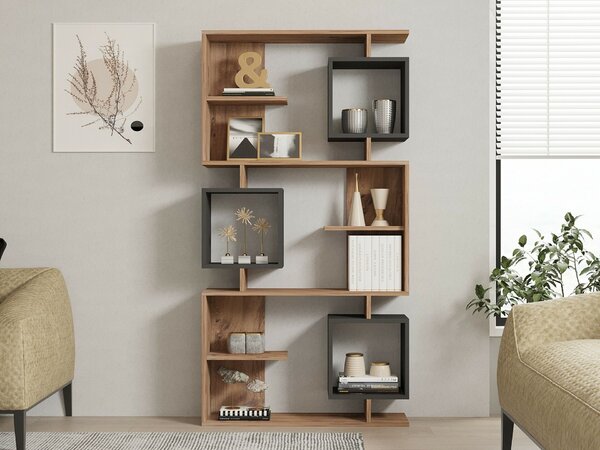 Hanah Home könyvespolc Atlantic Pine Antracit Icardi - Atlantic Pine, Antracit