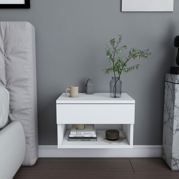 Hanah Home Éjjeliszekrény Fehér Jamot - Fehér