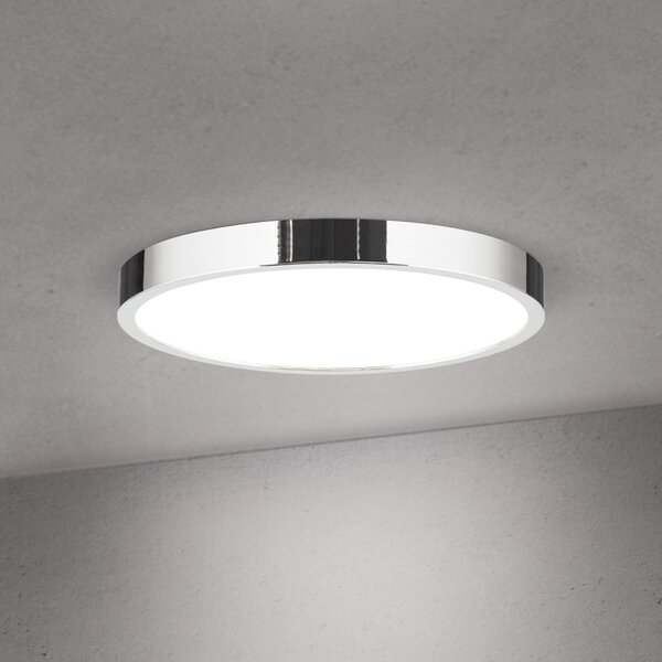 DISC LED mennyezeti lámpa, 24 cm, króm