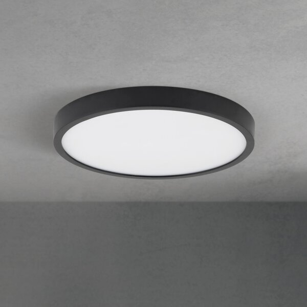 DISC LED mennyezeti lámpa, 24 cm, fekete