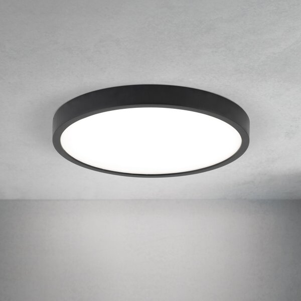 DISC LED mennyezeti lámpa, 24 cm, fekete