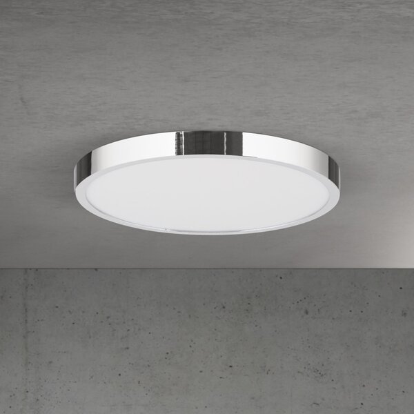DISC LED mennyezeti lámpa, 28 cm, króm
