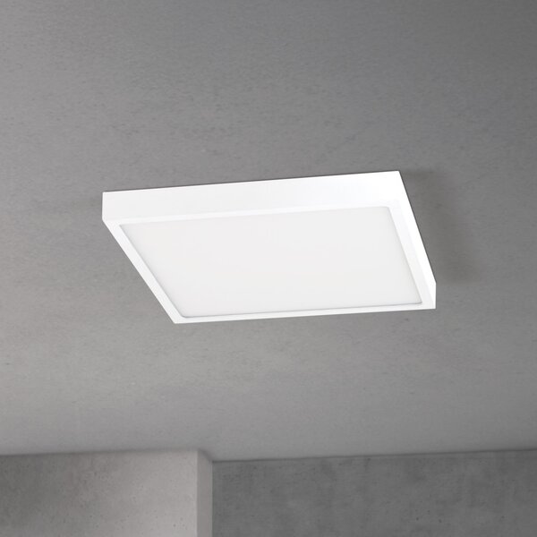 DISC LED mennyezeti lámpa, négyzetes, 39×39 cm, fehér