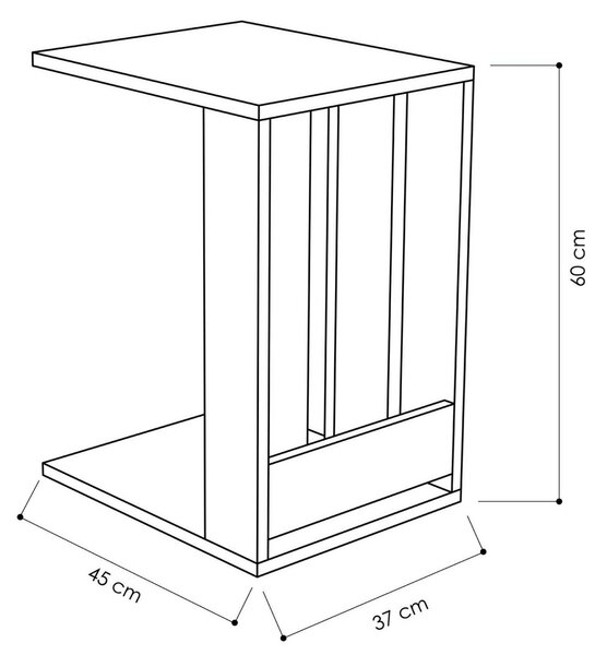 Hanah Home Lerakóasztal White Edi - Fehér