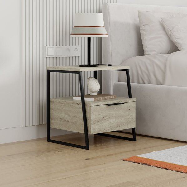 Hanah Home Éjjeliszekrény Travertine Pal - Travertin