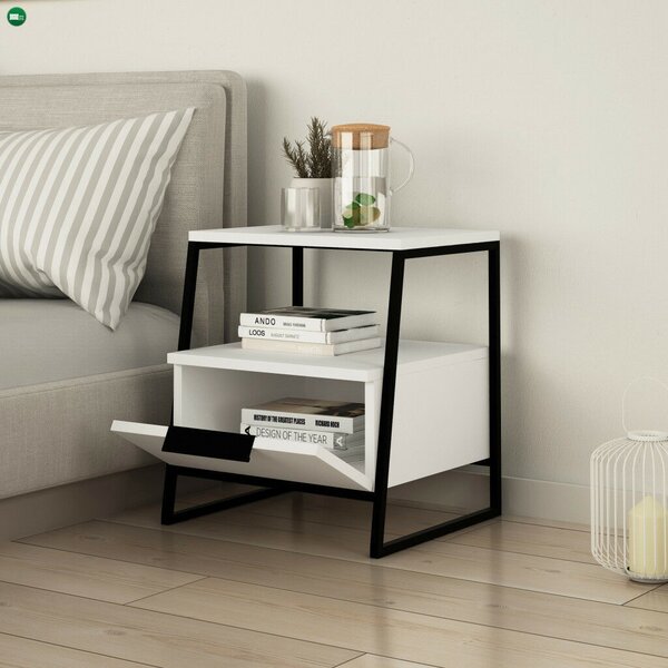 Hanah Home Nightstand White Pal - Fehér