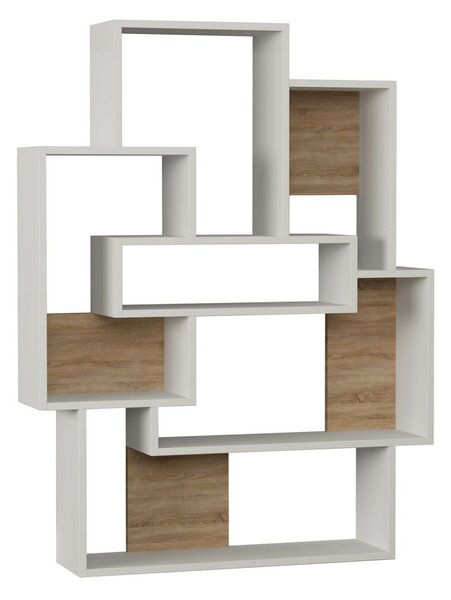 Hanah Home Könyvespolc White Oak Barce - Fehér, Tölgy