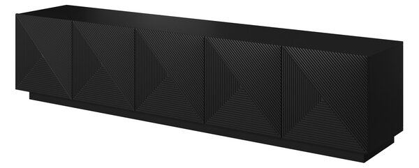Asha TV-szekrény 200 cm - matt fekete