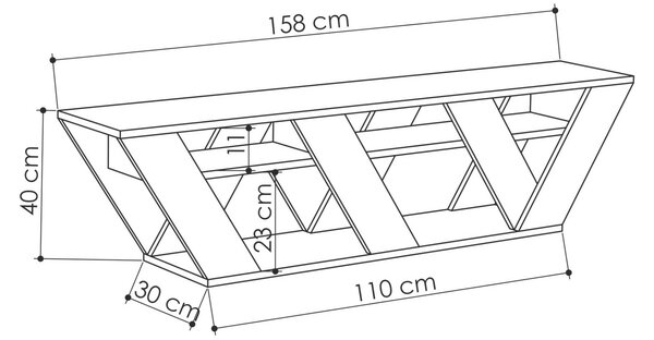 Hanah Home TV állvány Antracit Ralla - Antracit