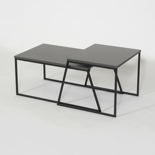 Hanah Home dohányzóasztal szett, antracit - Anthracite