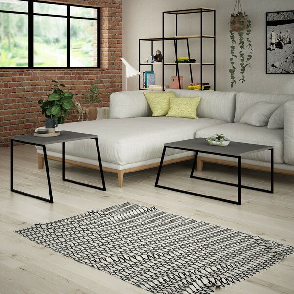 Hanah Home dohányzóasztal szett, antracit - Anthracite