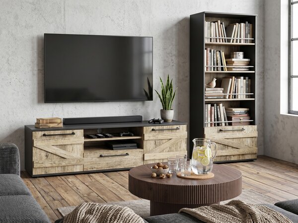TV állvány SALTER Barna/fekete