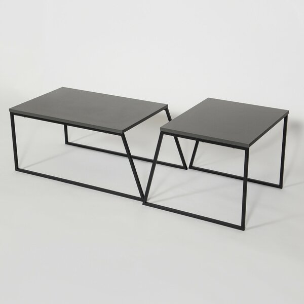 Hanah Home dohányzóasztal szett, antracit - Anthracite