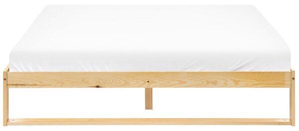 Fejtámla nélküli ágy Fenyő TALAIRAN 160 x 200 cm Világosbarna