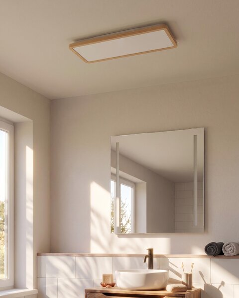 LED mennyezeti lámpa ARDENZA Távirányítóval Dimmer funkcióval Világosbarna