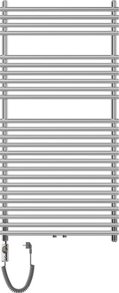 Mexen Sol, elektromos fűtőelem 1200x600 mm + fűtőrúd 600 W, króm, W125-1200-600-2600-01