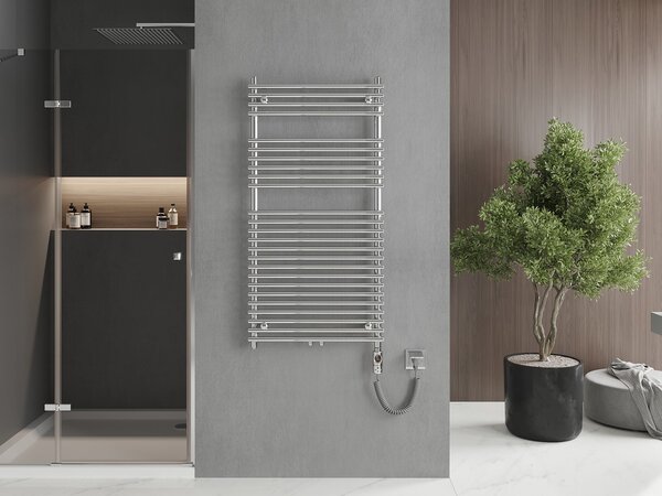 Mexen Sol, elektromos fűtőelem 1200x600 mm + fűtőrúd 600 W, króm, W125-1200-600-2600-01