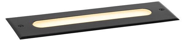 4 darabos modern fekete talajba süllyeszthető spotlámpa készlet 30 cm LED-del IP65 - Eline