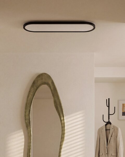 LED mennyezeti lámpa CLARELLA Távirányítóval Dimmer funkcióval Fekete