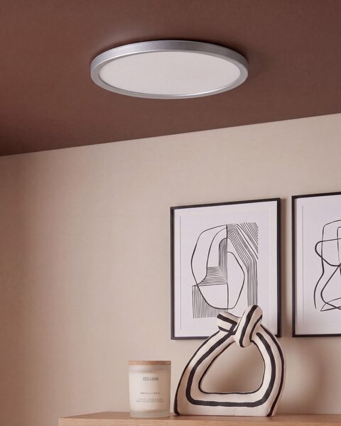 LED mennyezeti lámpa VELORA Távirányítóval Dimmer funkcióval Ezüst