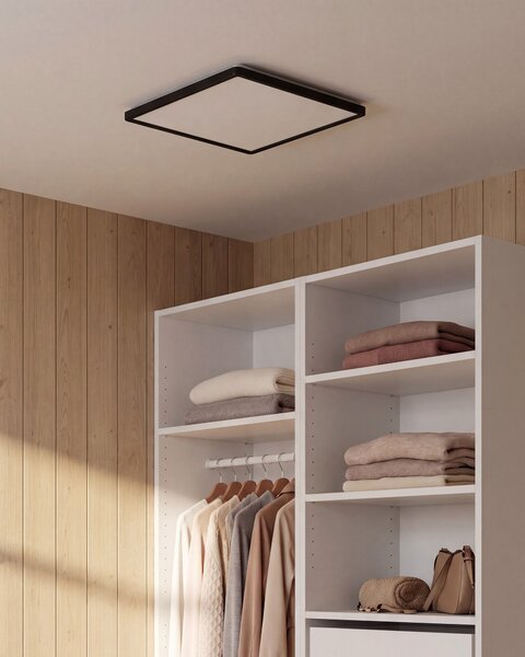 LED mennyezeti lámpa CEREON Távirányítóval Dimmer funkcióval Fekete