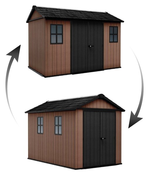 Keter Newton Plus wide 11x7,5 barna kerti ház padlóval