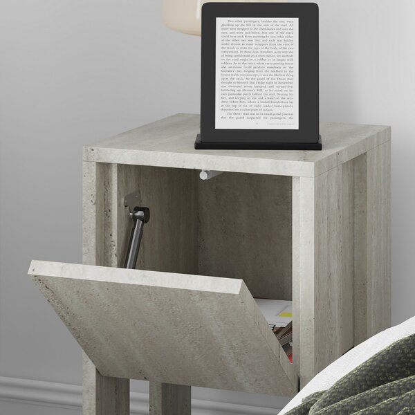 Hanah Home Nightstand Travertine Ema - Travertine