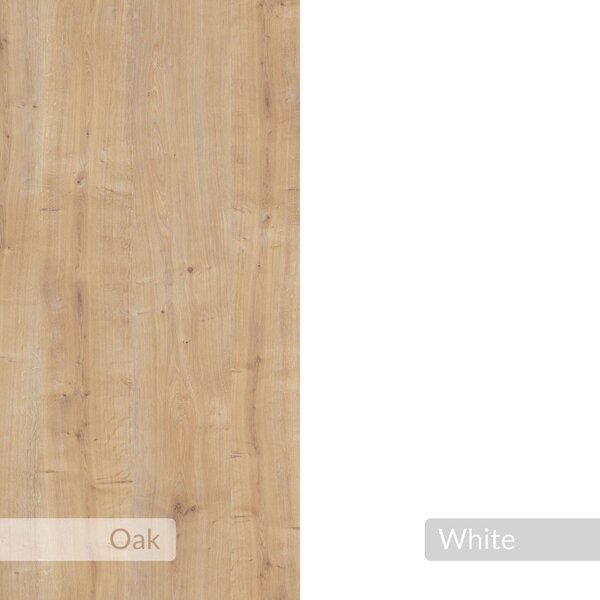 Hanah Home Nightstand Sapphire Oak White Ema - Sapphire Oak, White
