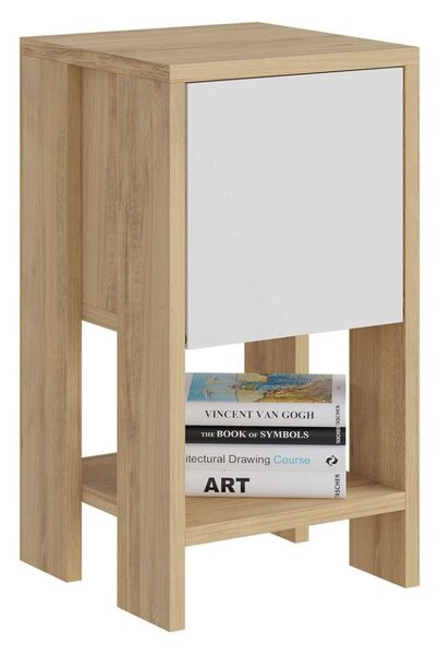 Hanah Home Nightstand Sapphire Oak White Ema - Sapphire Oak, White